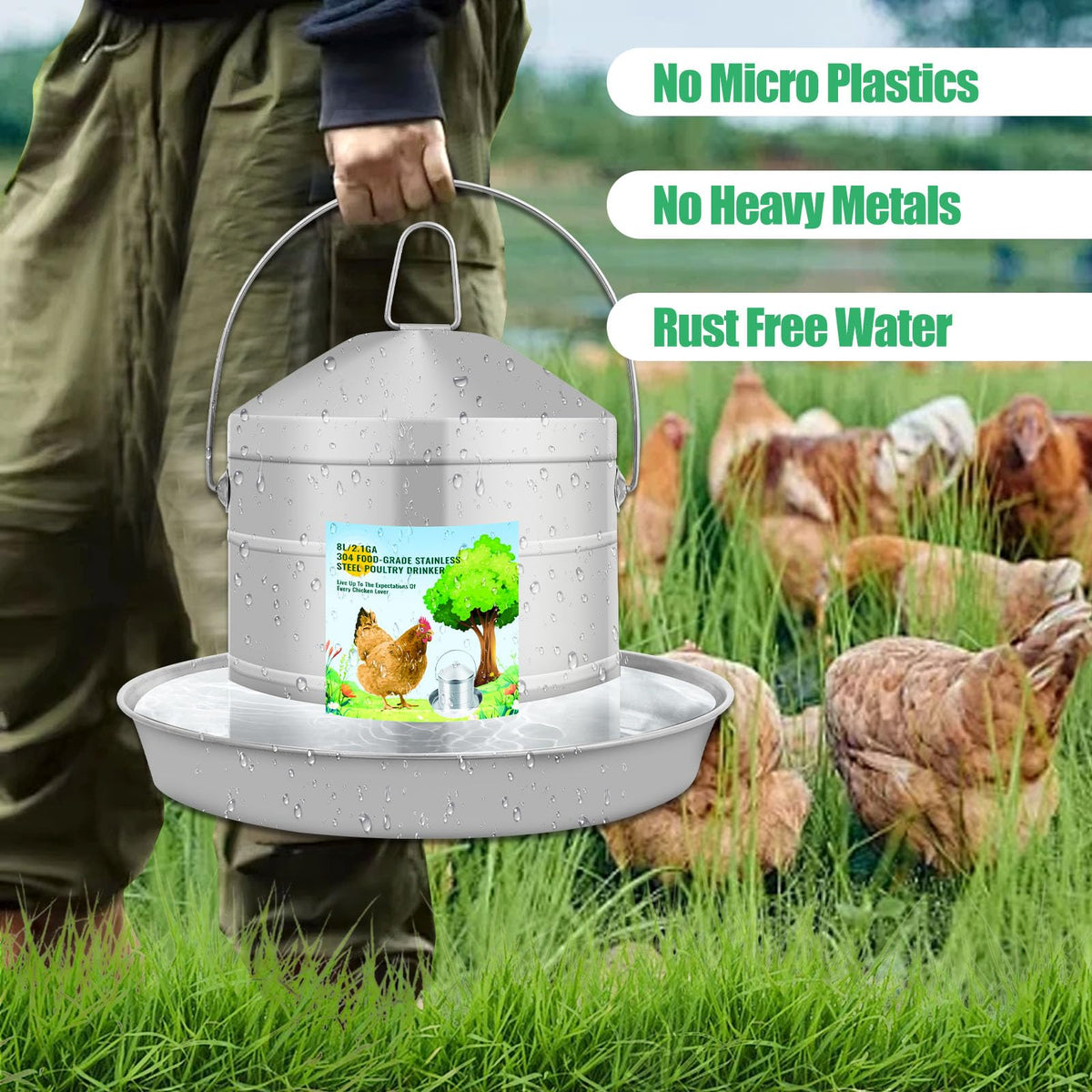Generic easy-clean design for quick refills and minimal maintenance.