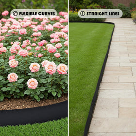 Generic edging roll, 60ft, flexes with curves for curved borders.