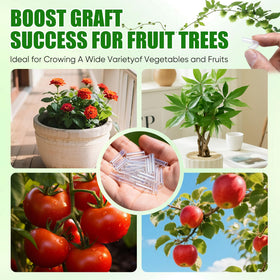 Generic elastic plant grafting clips included with sleeves for flexible support