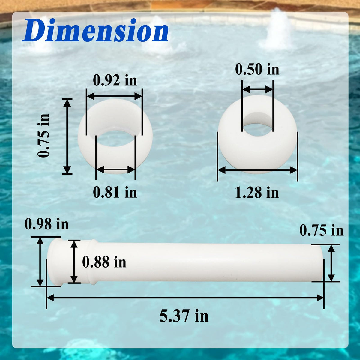 Generic 590135 eyeball assembly installation highlights tool-free setup for pool LEDs.