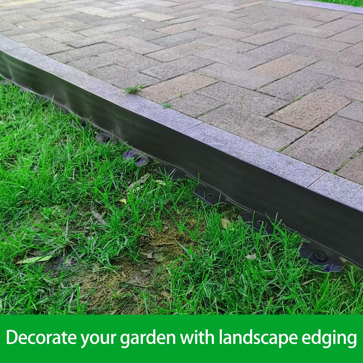 Generic flexible edging curves smoothly around beds and lawns.