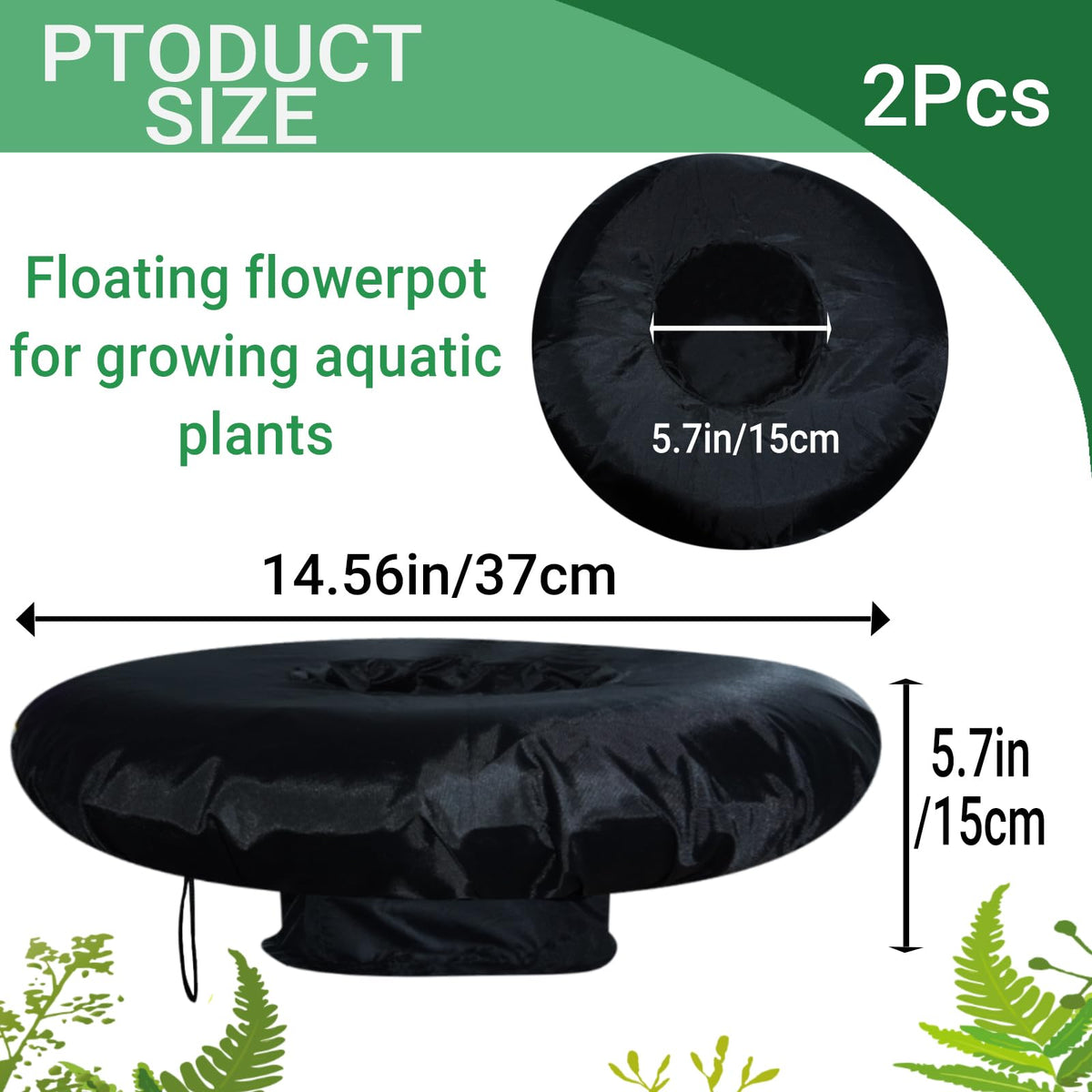 Generic floating pond planter baskets in water garden showcase durable design