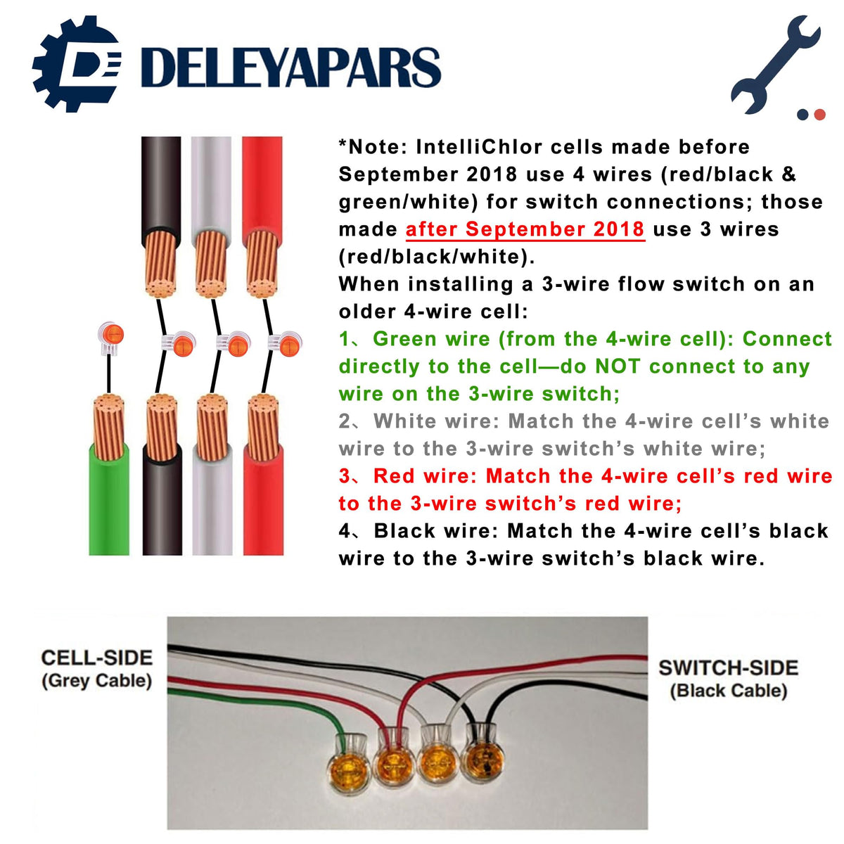 Generic flow switch plug and play wiring with IntelliChlor compatibility