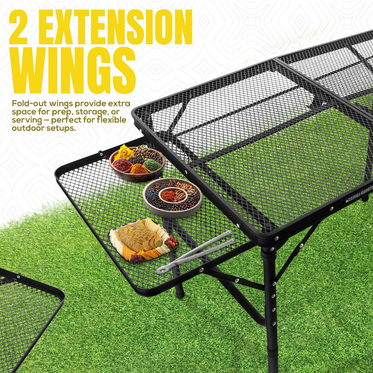 Generic Folding Grill Table ideal for beach and tailgating gatherings.