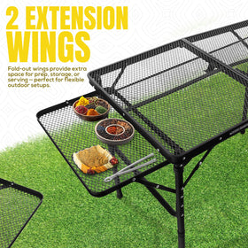 Generic Folding Grill Table ideal for beach and tailgating gatherings.