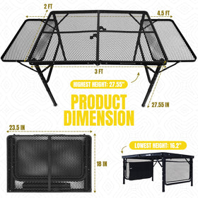 Generic Folding Grill Table ready in seconds with no setup.
