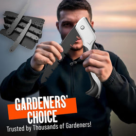 Generic folding saw cutting PVC pipe and small bones in rugged field tasks