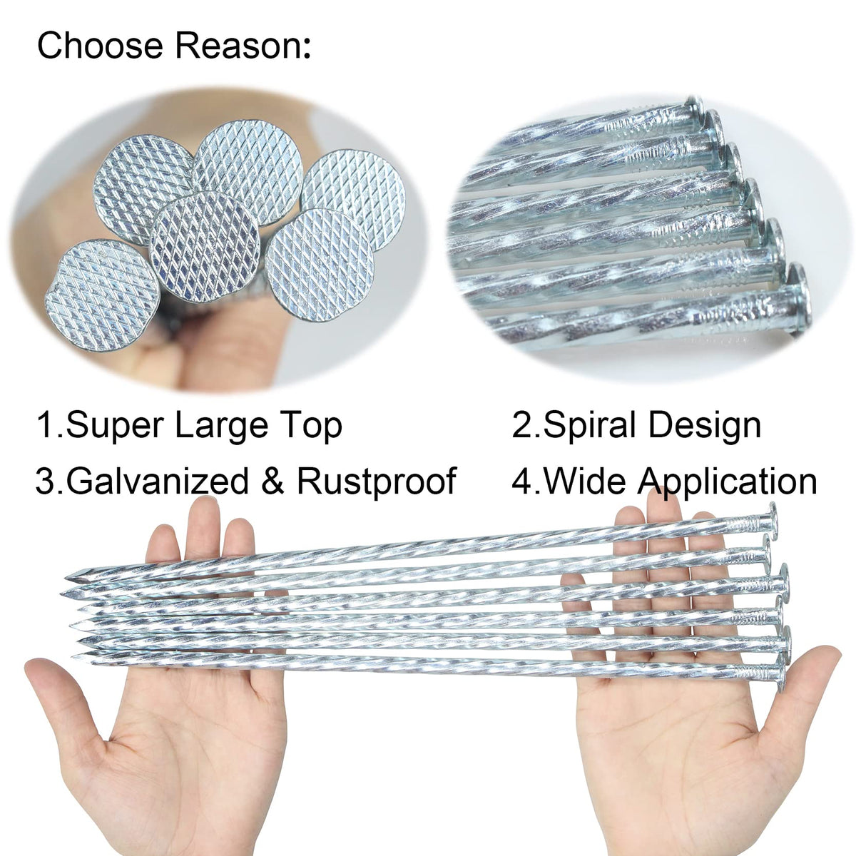 Generic galvanized landscape stake remains rustproof for long-term outdoor use.
