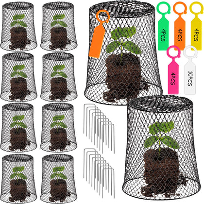 Generic garden chicken-wire cloche 11x11 cover protects seedlings with breathable metal mesh.