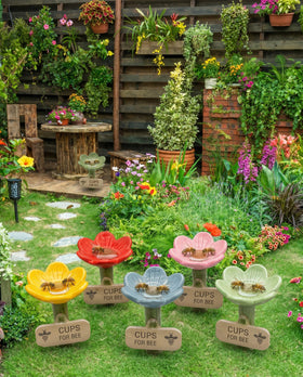 Generic Garden Decor Sign marks the station for easy pollinator visits and awareness.