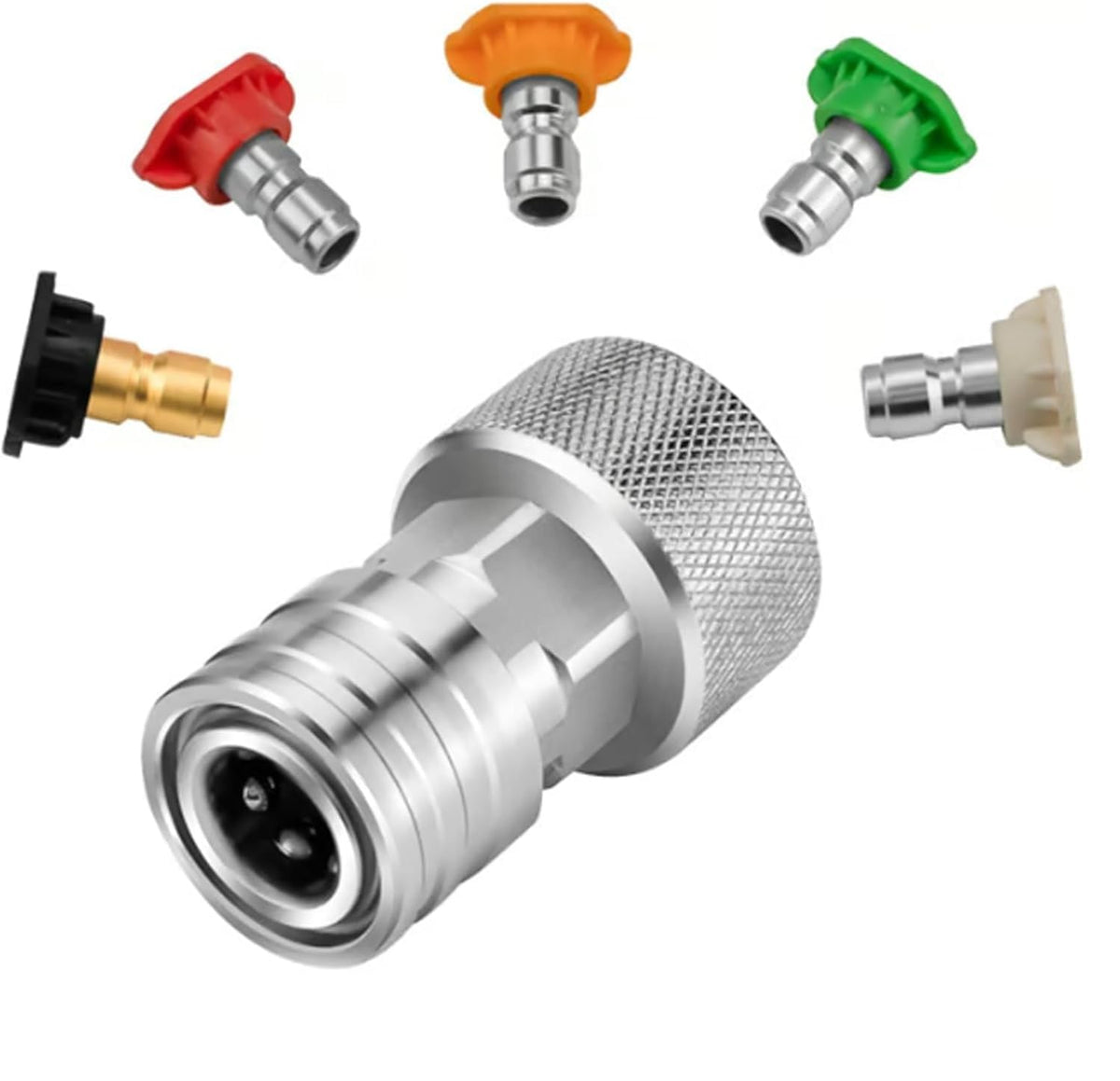 Generic Garden Hose to Mini Power Washer Adapter with universal-fit connection for quick setups.
