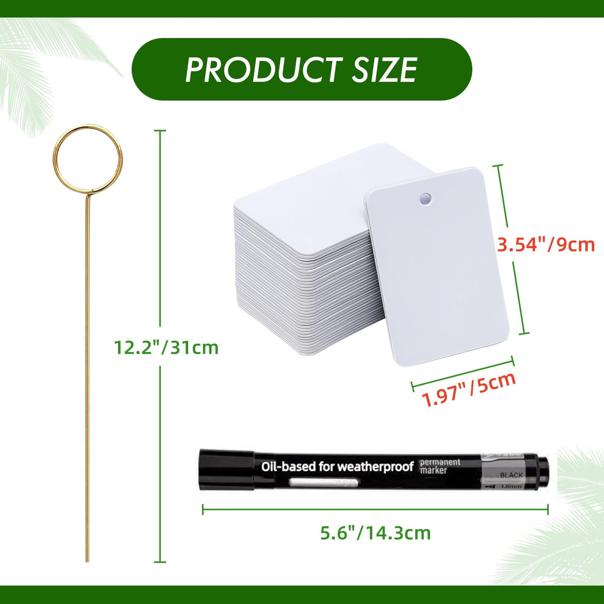 Generic Garden Markers with waterproof labels for durable notes in all weather.