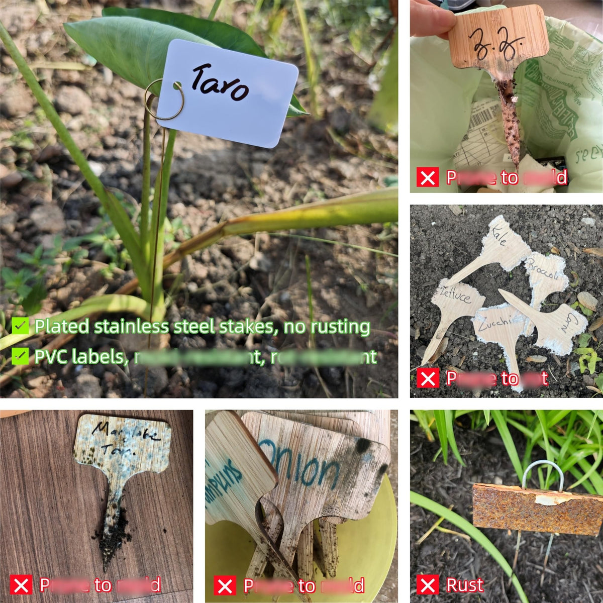 Generic Garden Markers weather-resistant labels stay legible through seasons.