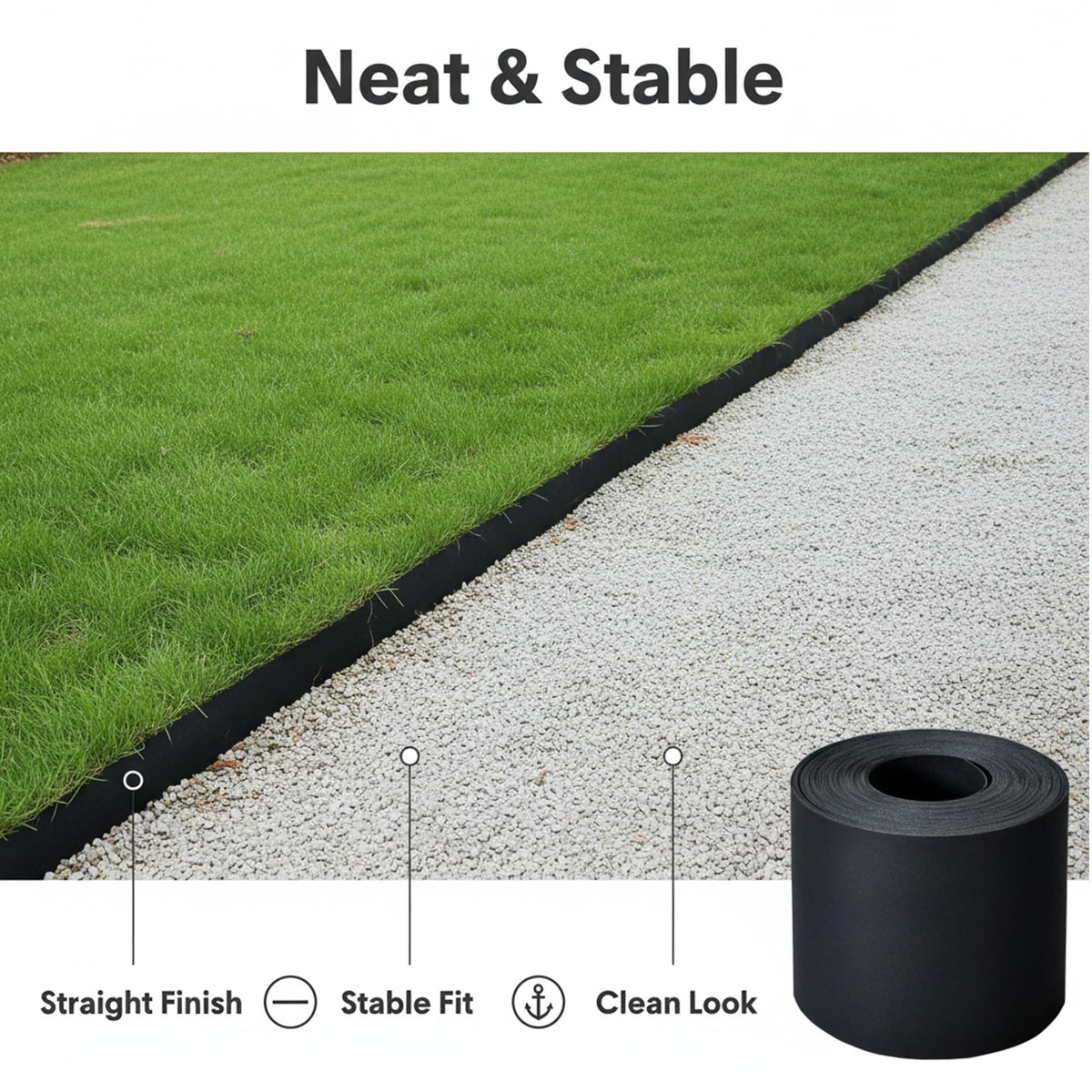 Generic edging used to define a garden path border.