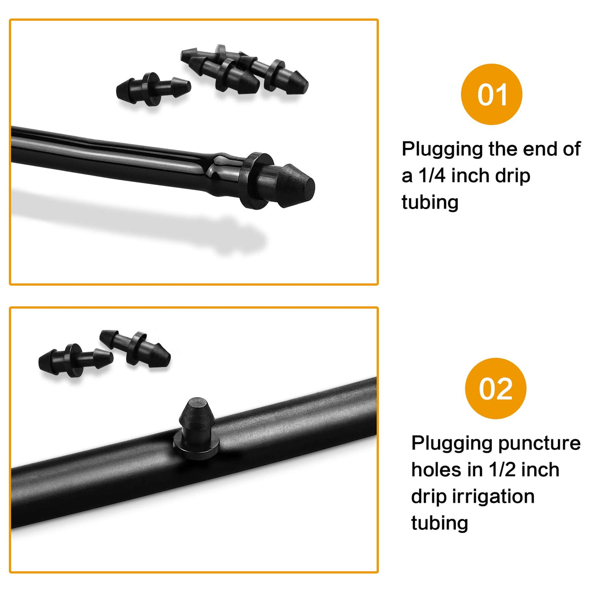 Generic Gardrip 1-4 inch end cap provides reliable barbed connection for drip lines