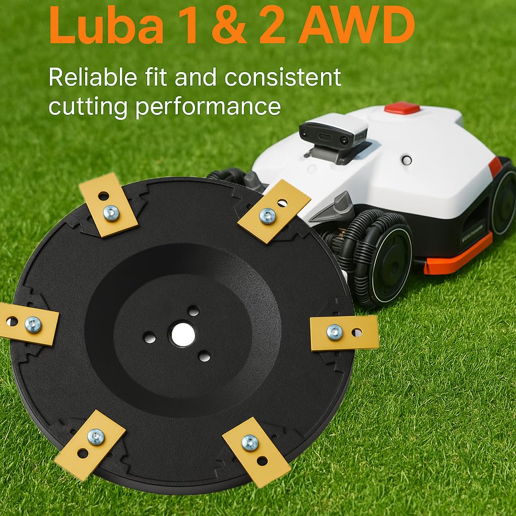 GF-PP 6-blade disc side profile with integrated screw mounts for secure fit.