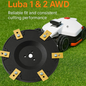 GF-PP 6-blade disc side profile with integrated screw mounts for secure fit.