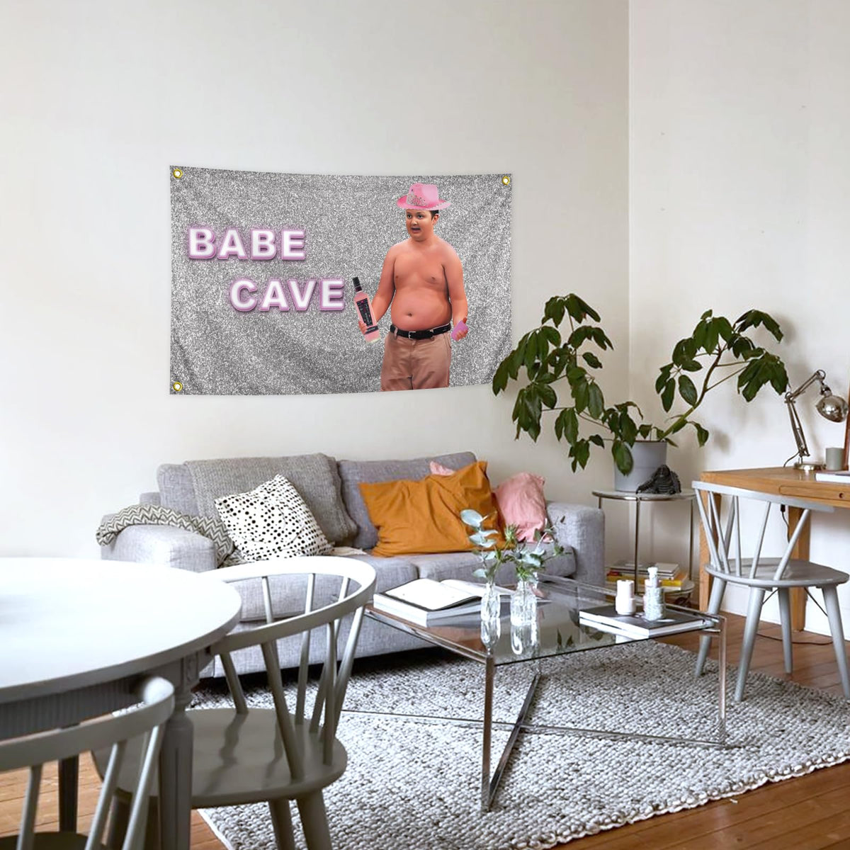 Gibby BABE CAVE banner in-room display for bars or clubs