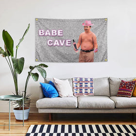Gibby BABE CAVE flag offers easy indoor decoration and long-lasting color