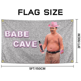Gibby BABE CAVE flag fabric detail showcases fade-resistant polyester
