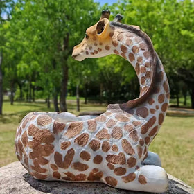 Generic Giraffe Planter Statue on a balcony display for outdoor charm.