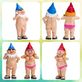 Generic Gnomes small, compact design fits lawns, balconies, and shelves.