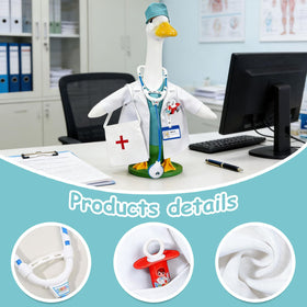 Generic goose medical bag accessory creates a playful clinic vignette on lawns.