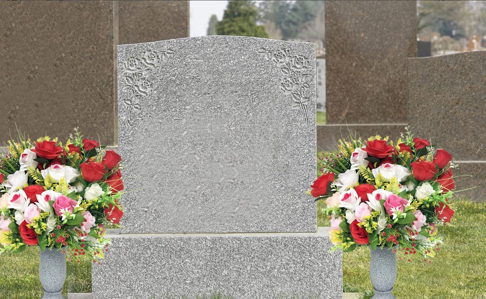 Drainage holes prevent water buildup in memorial arrangements