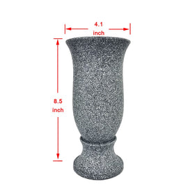 Generic vase with floral foam for secure memorial arrangements
