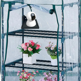 Generic Grow Tent Corner Shelf with hygrometer placement for quick readings