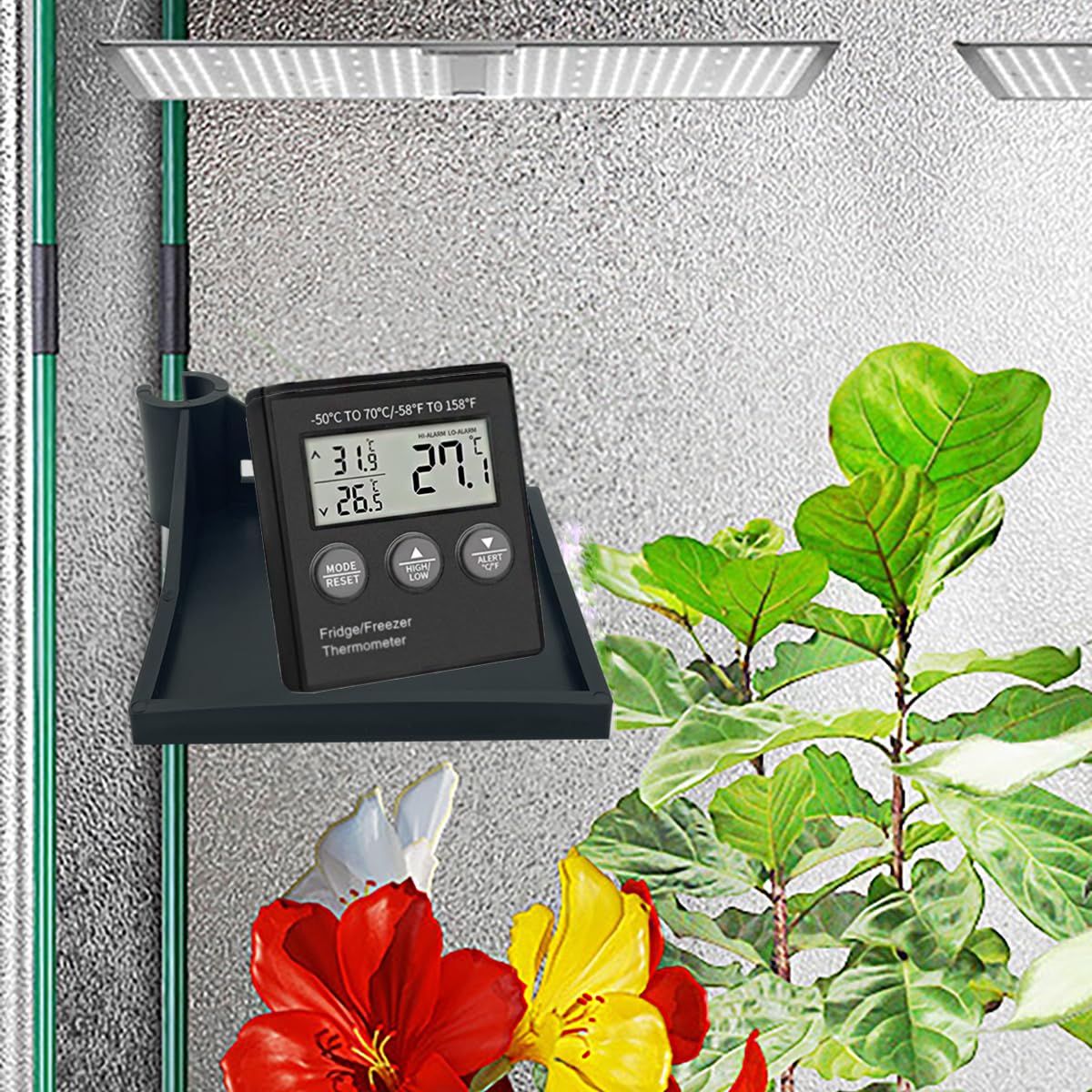Generic Grow Tent Corner Shelf installation on 16 mm pole for easy setup