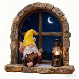 Generic Hand-painted Gnome Statue brings vivid color to your garden.