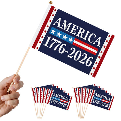 Generic handheld flag 5x8-inch with safety spear top for safe waving.