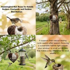 Generic Handmade Fiber Bird Nesting Heart serves as a thoughtful garden gift for wildlife lovers
