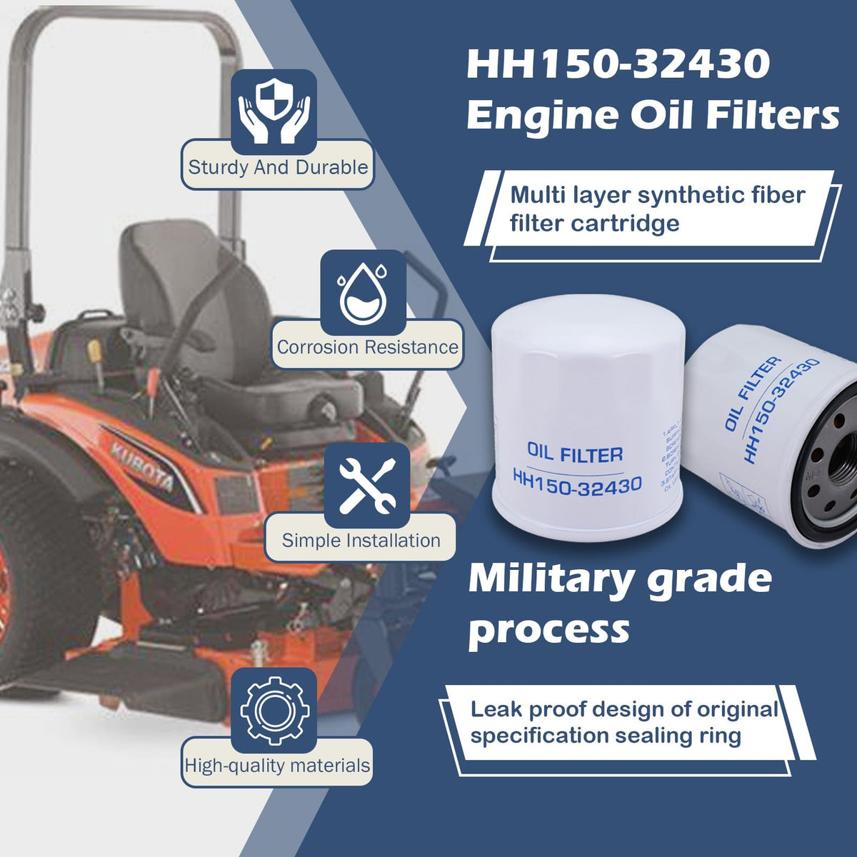 Cartridge design improves filtration efficiency and engine protection.