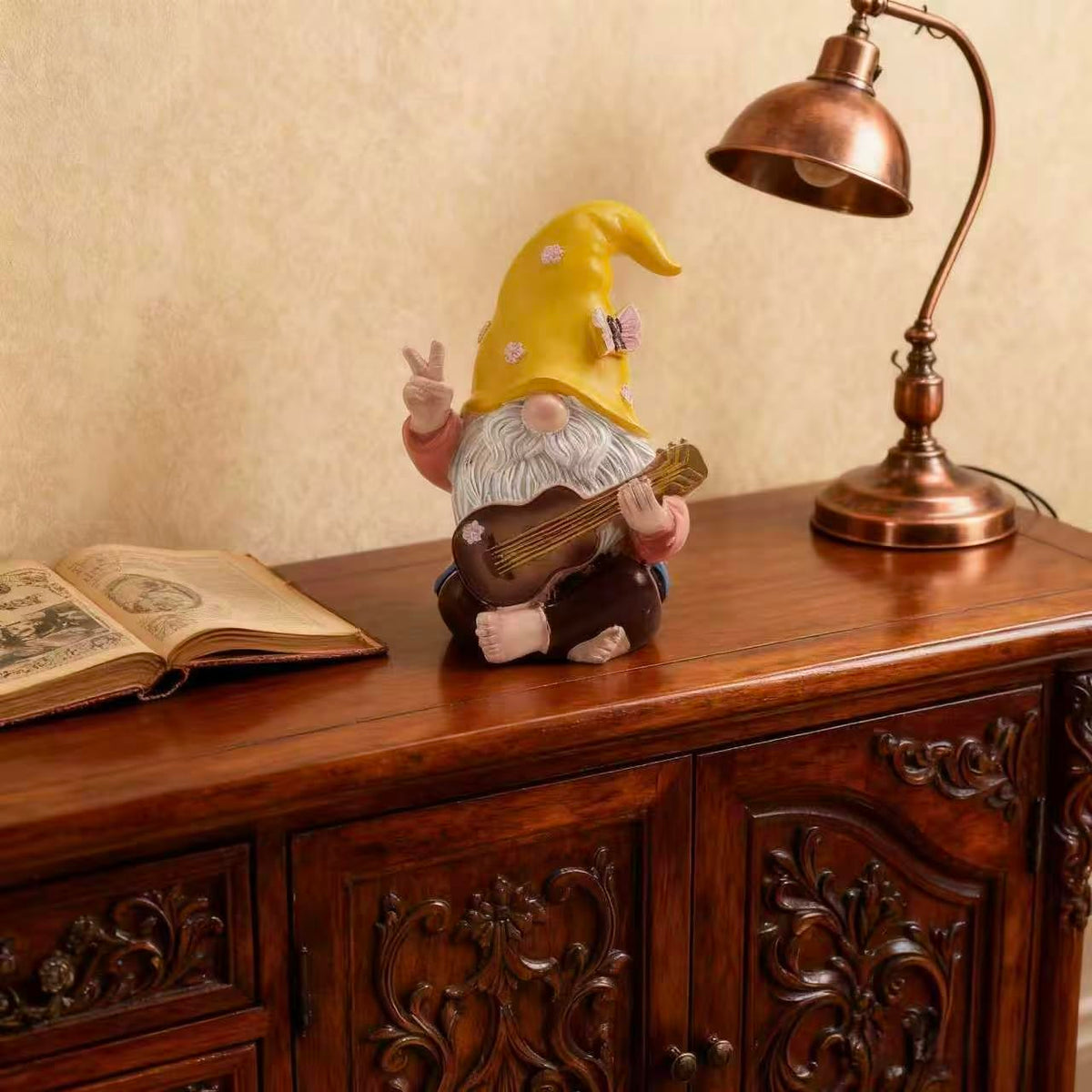Generic Hippie Gnome Resin durability keeps colors vibrant in all weather.
