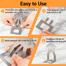 Generic hot dog holder 10-piece set makes outdoor meals more enjoyable.