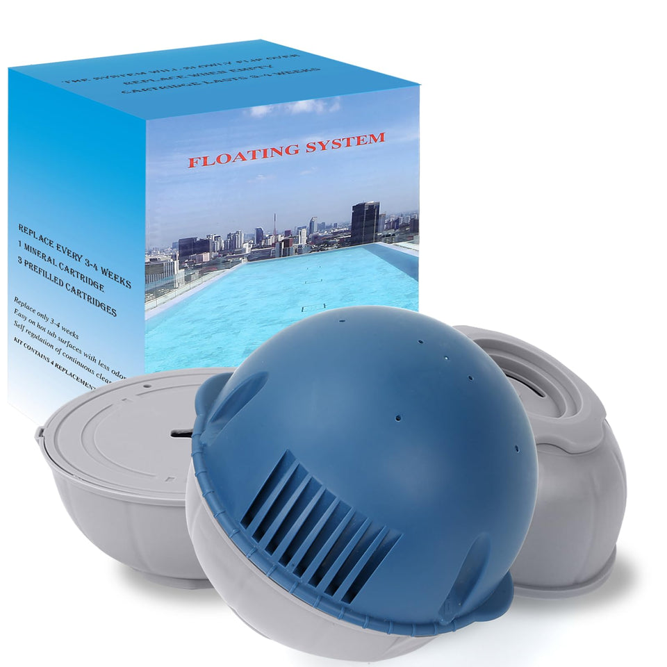 Generic hot tub mineral cartridge close-up showing gentle spa water care.