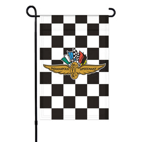Generic Indianapolis flag with 12x18 inch checkered design for outdoor display.