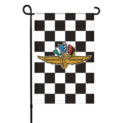 Generic Indianapolis flag with 12x18 inch checkered design for outdoor display.
