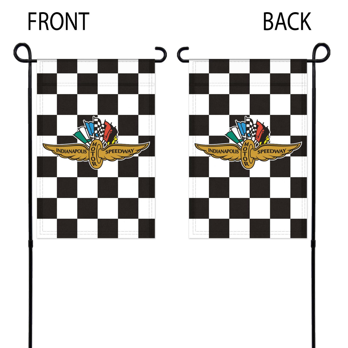 Indoor dorm wall decor using the checkered flag accent.