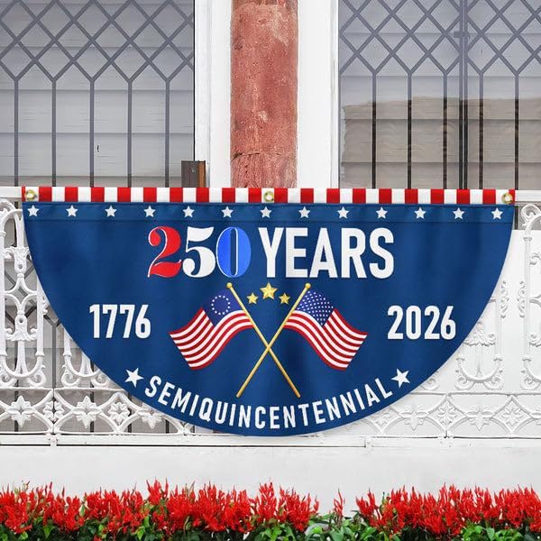 Generic indoor-outdoor patriotic decor suitable for porches, fences, or walls