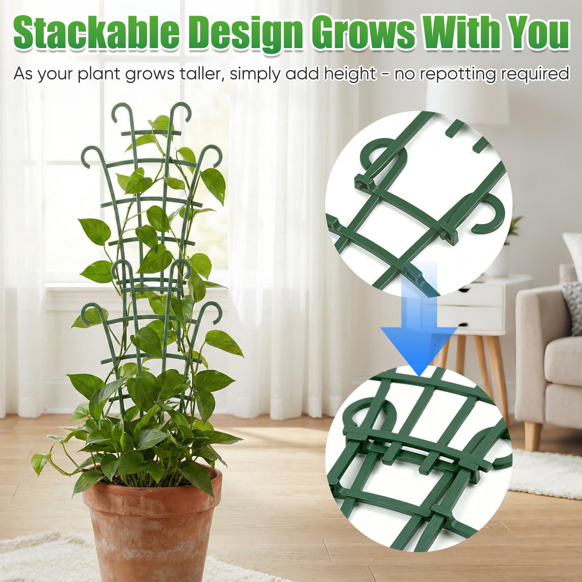 Generic indoor-outdoor plant support versatile placement with sturdy PP construction.