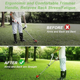 Generic installation friendly trimmer grip fits most shafts.