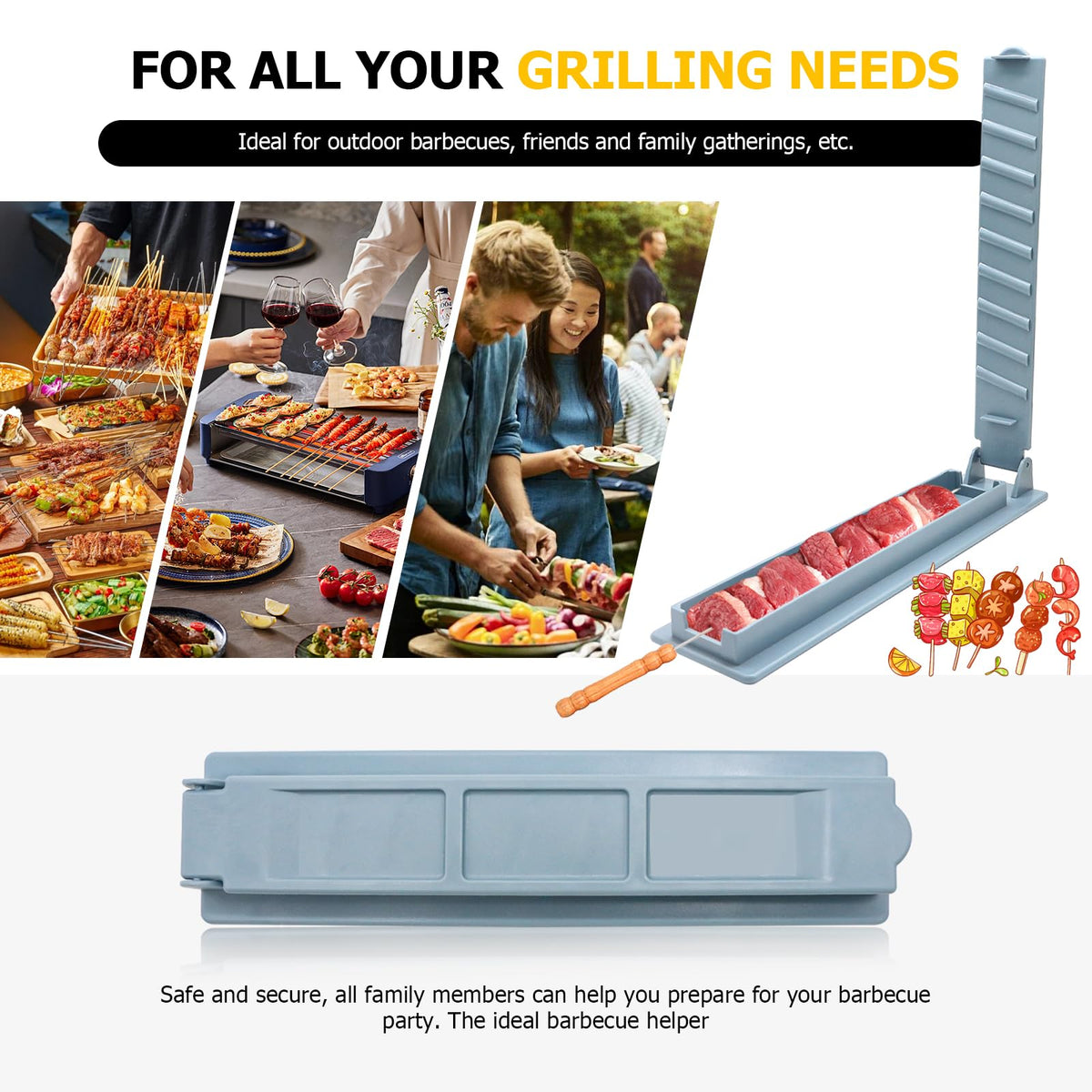 Generic Kebab Maker fits home grilling setups and cookouts