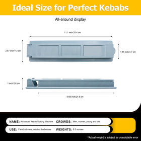 Generic Kebab Maker non-stick interior eases meat release