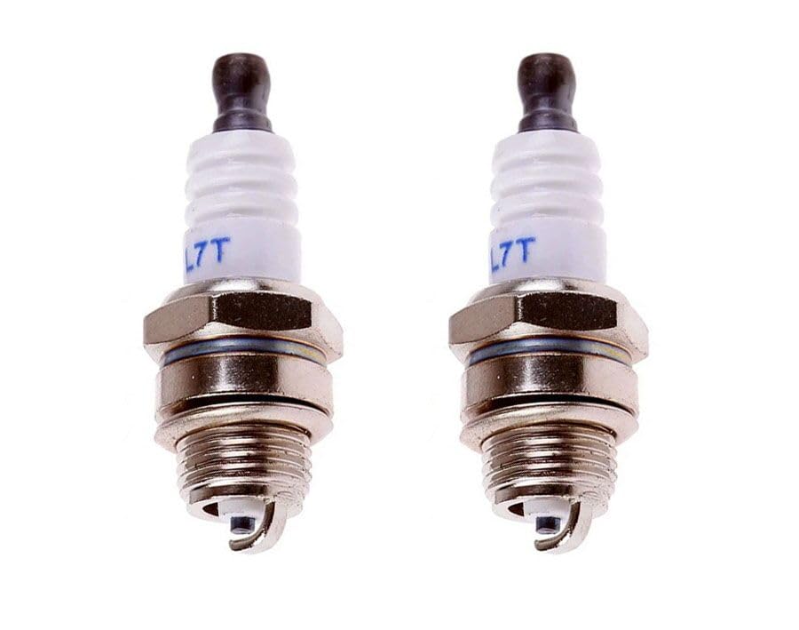 Generic L7T spark plug pack shot showing two plugs for universal fit and convenience.