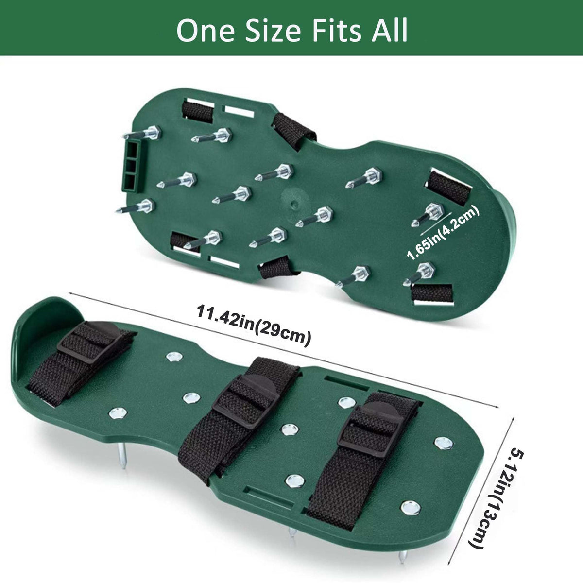 Generic lawn aerator shoes with heavy-duty spikes for deeper soil aeration.