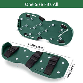 Generic lawn aerator shoes with heavy-duty spikes for deeper soil aeration.