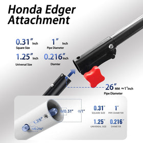 Generic lawn edger attachment compatible with Murray improves depth control while edging.